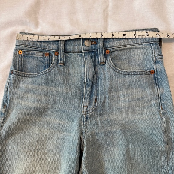 Madewell 23 High-Rise Slim Crop Boyfriend Jeans Dumas Light Wash Distressed - Picture 4 of 10